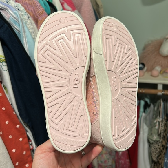 Ugg Rennon Pink & Glitter High Top Suede Sneaker - Picture 7 of 7